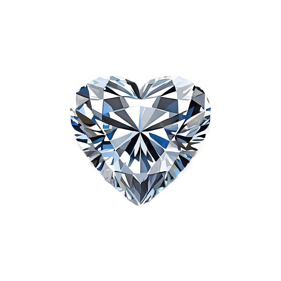 Serene Diamond Heart Png 80 PNG Image