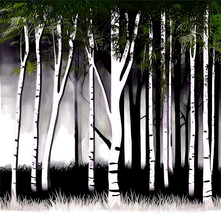 Serene Forest Silhouette Png Goy PNG Image