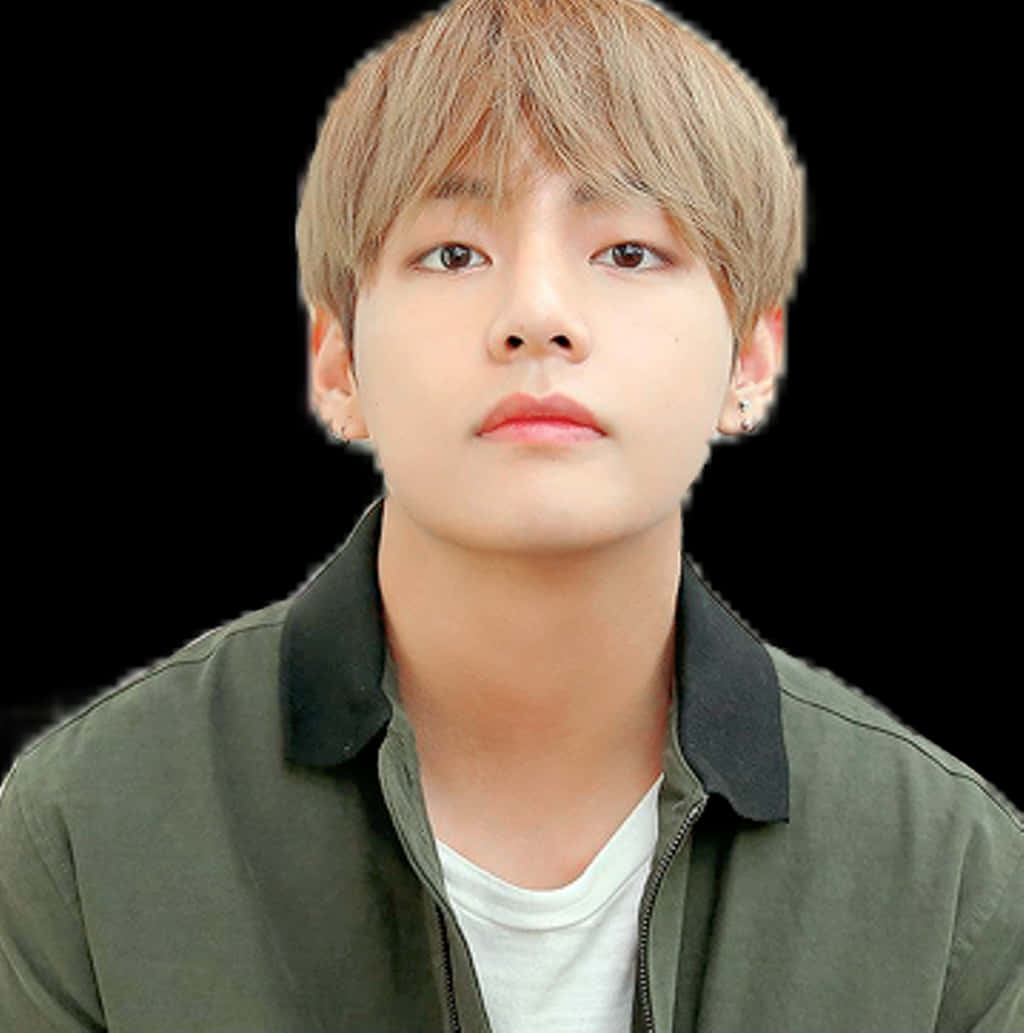 Serene_ Gaze_ Taehyung_ Portrait PNG Image