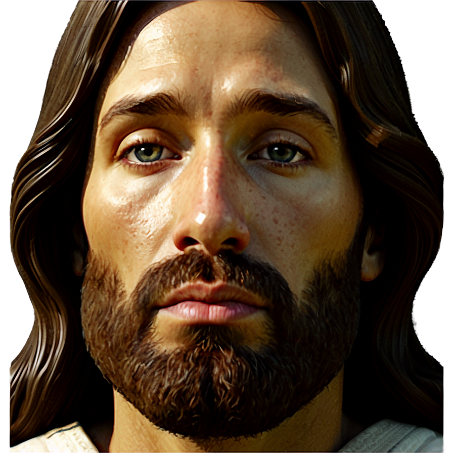 Serene Jesus Face Png 06292024 PNG Image