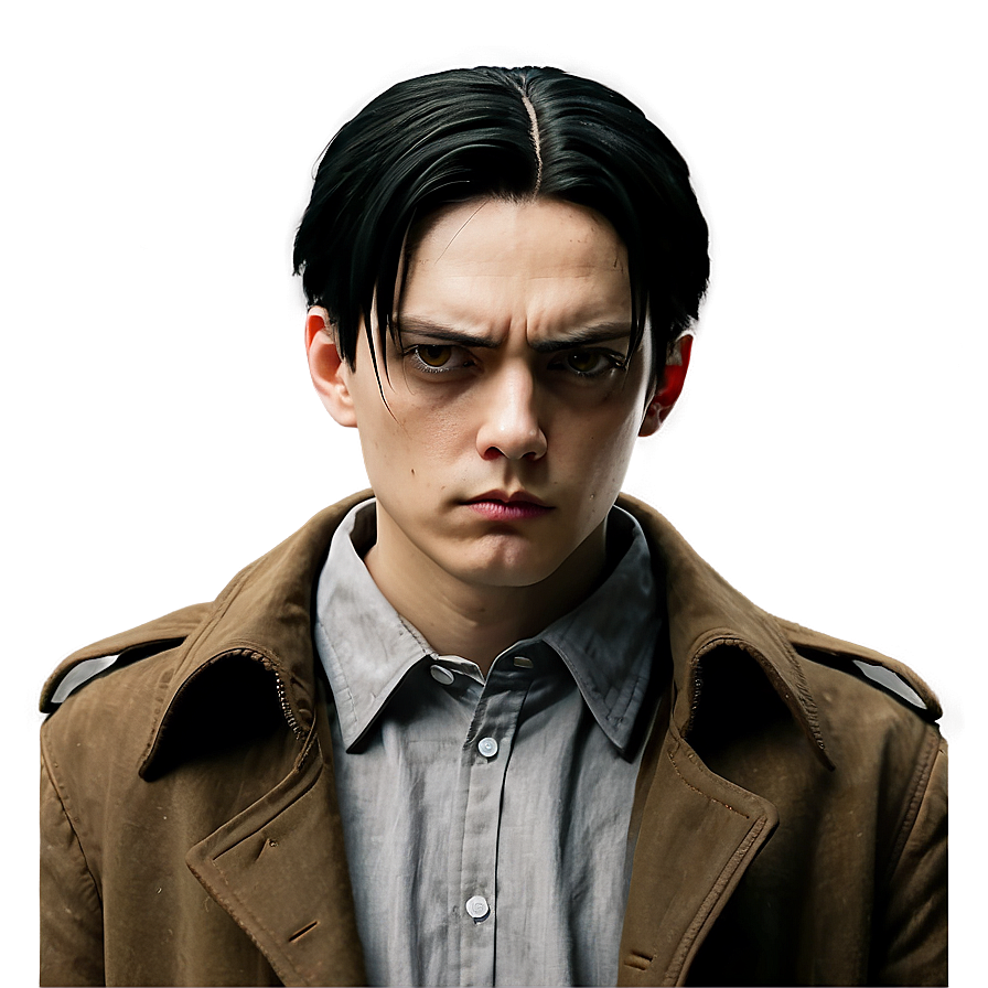 Serious Levi Ackerman Face Png 41 PNG Image