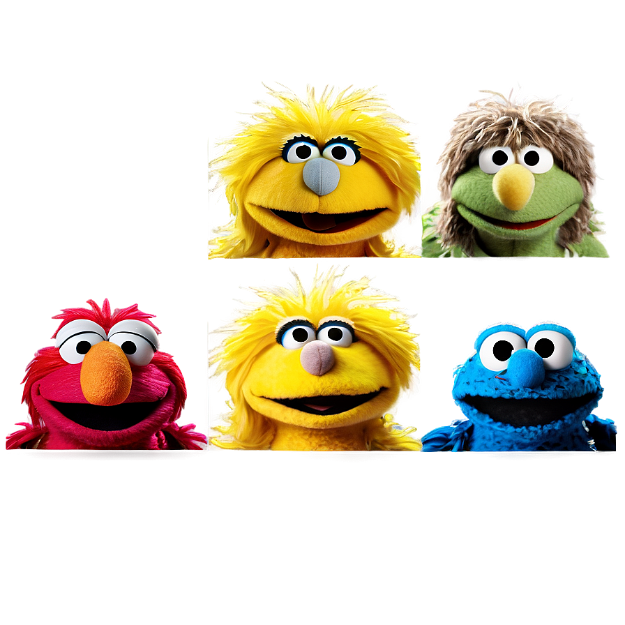 Sesame Street Muppets Png Vjt PNG Image