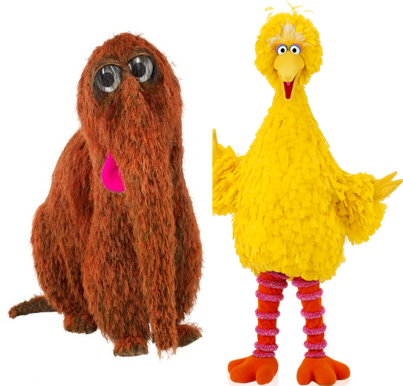 Sesame Street Snuffleupagusand Big Bird PNG Image