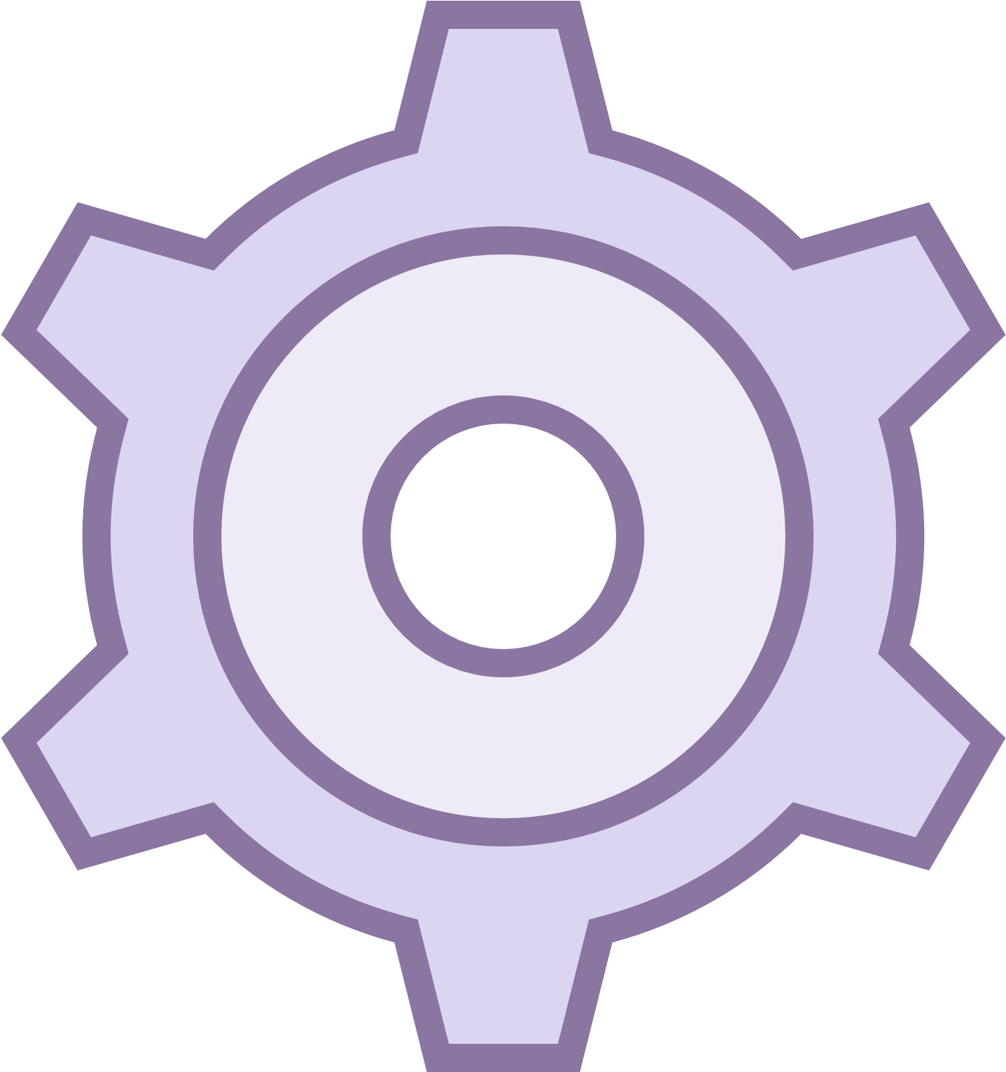 Settings Gear Icon Purple PNG Image