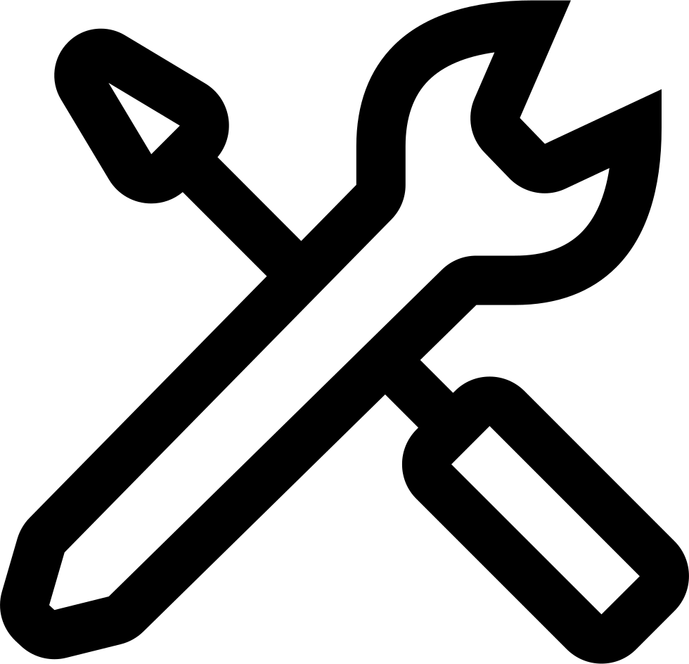 Settings Icon Wrench Screwdriver PNG Image