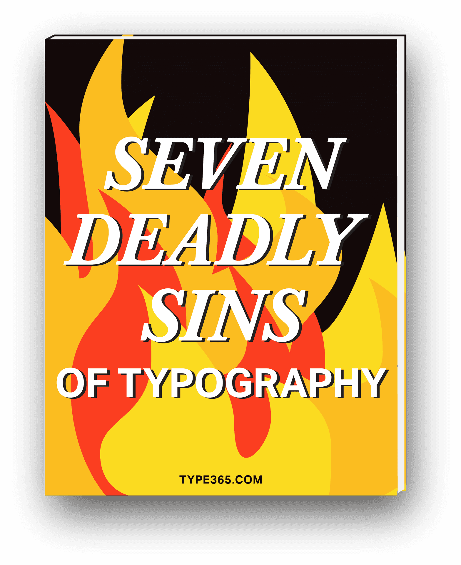 Seven Deadly Sinsof Typography Book Cover PNG Image