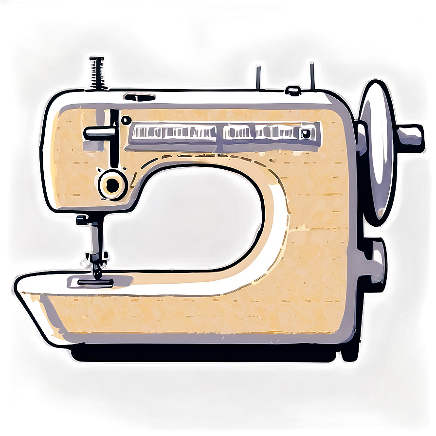 Sewing Machine With Fabric Png Ywt PNG Image