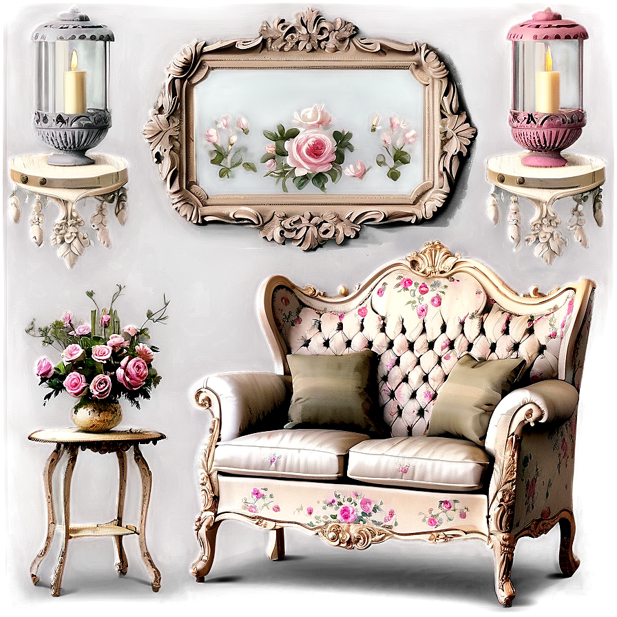 Shabby Chic Living Room Png Bls PNG Image