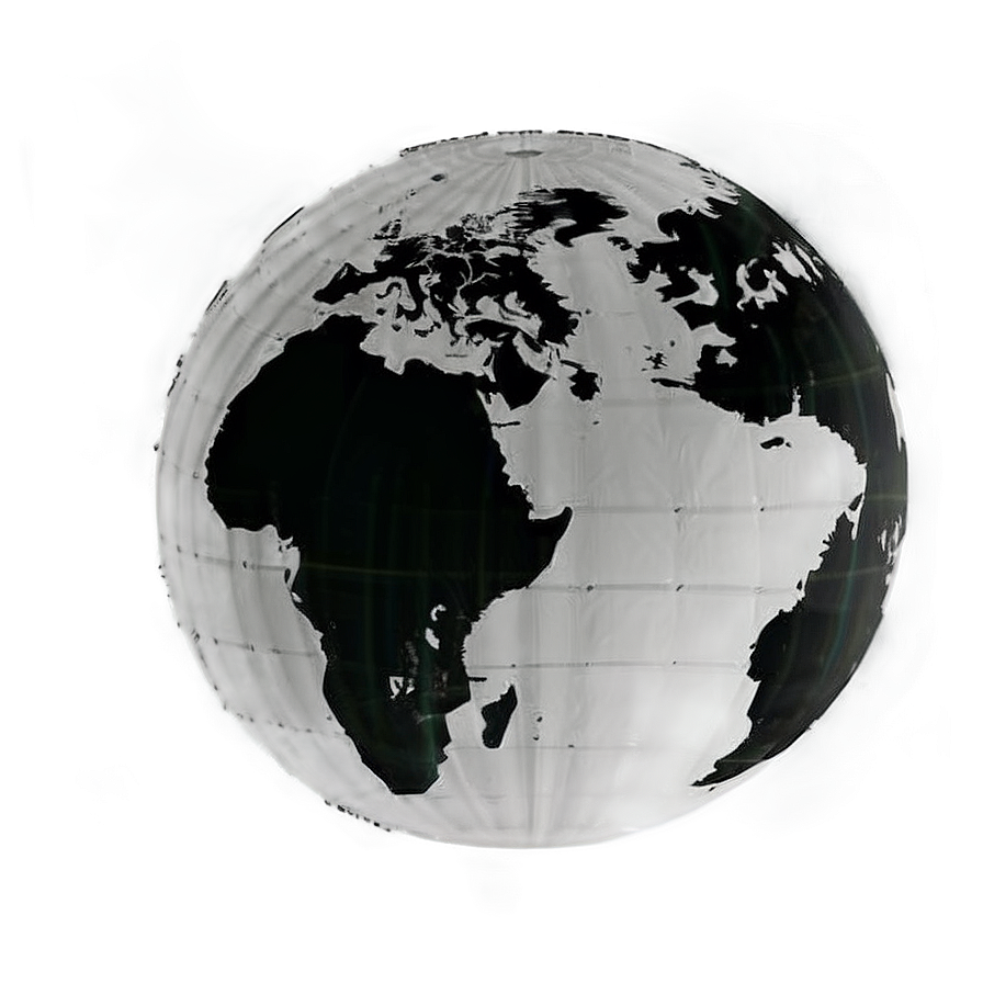 Shaded Black And White Globe Png Ogs PNG Image