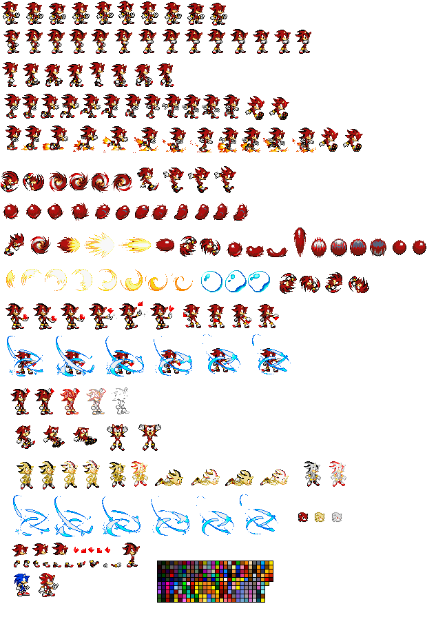 Shadow_ Hedgehog_ Sprite_ Sheet PNG Image