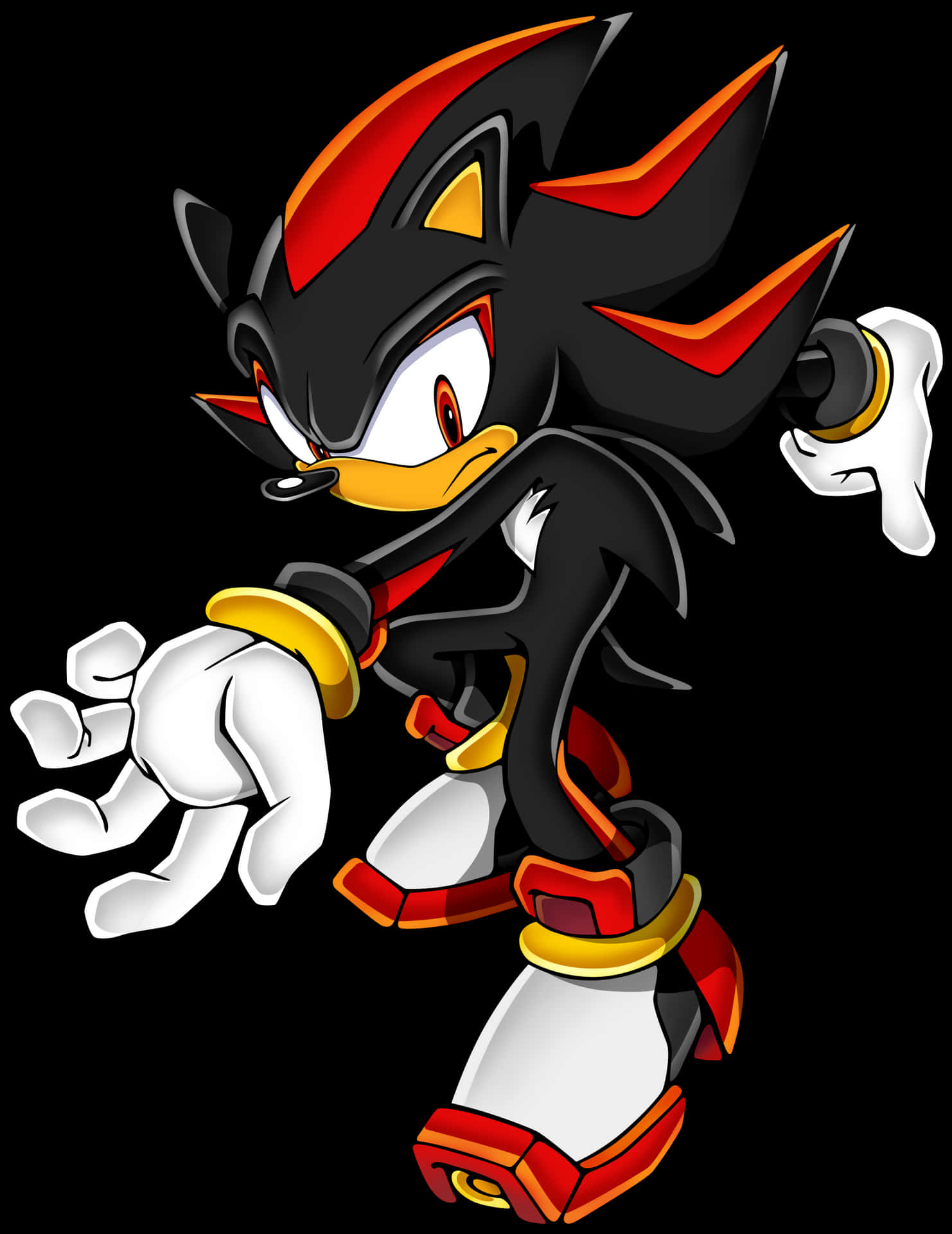 Shadow The Hedgehog Character Art PNG Image