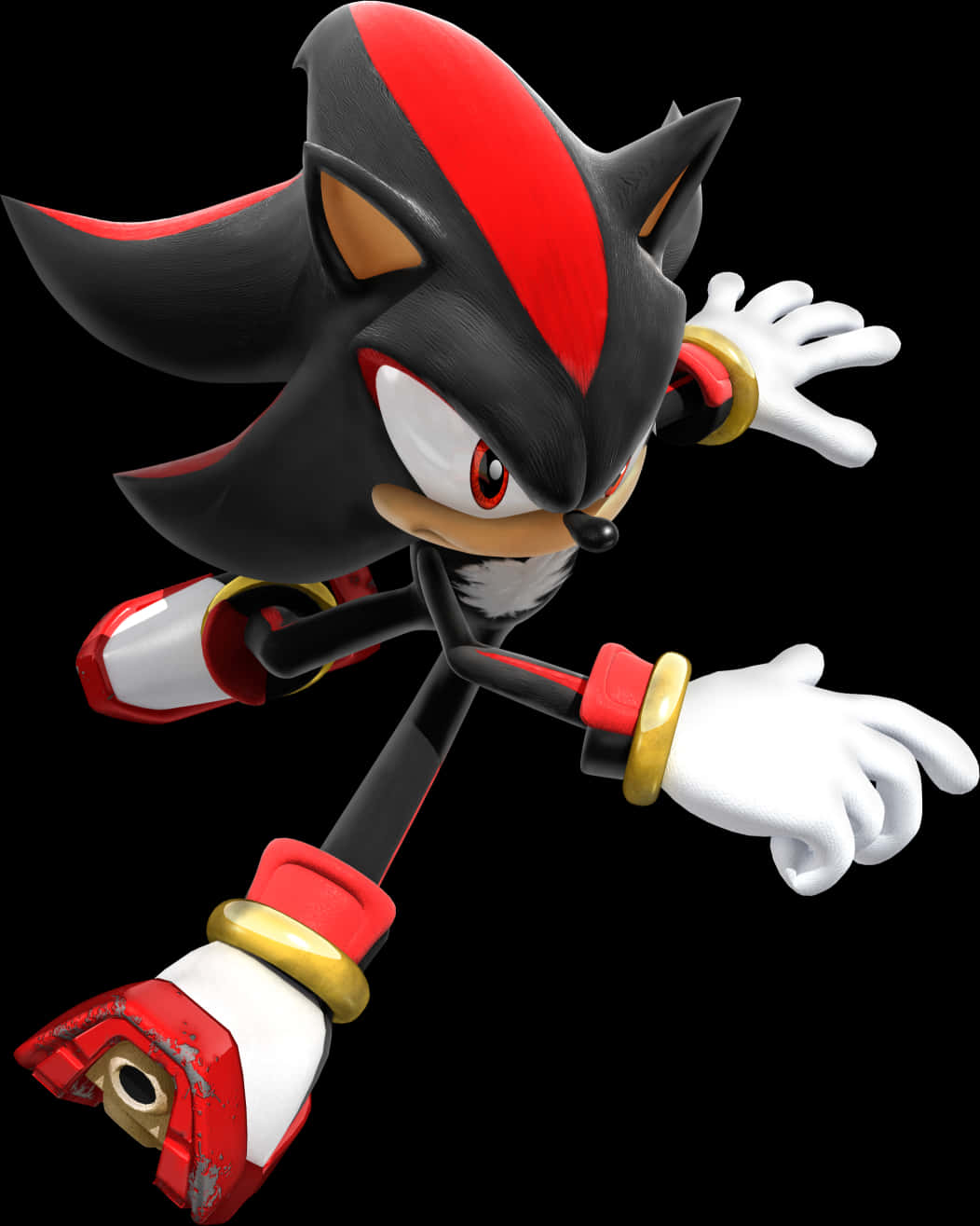 Shadow The Hedgehog Character Pose PNG Image