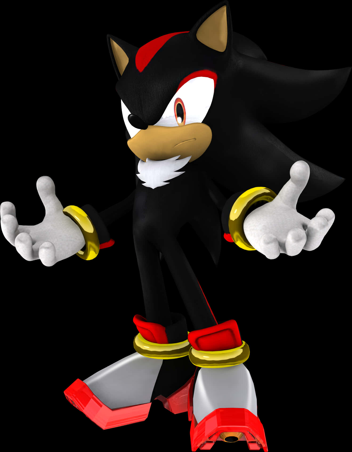 Shadow The Hedgehog Character Render PNG Image