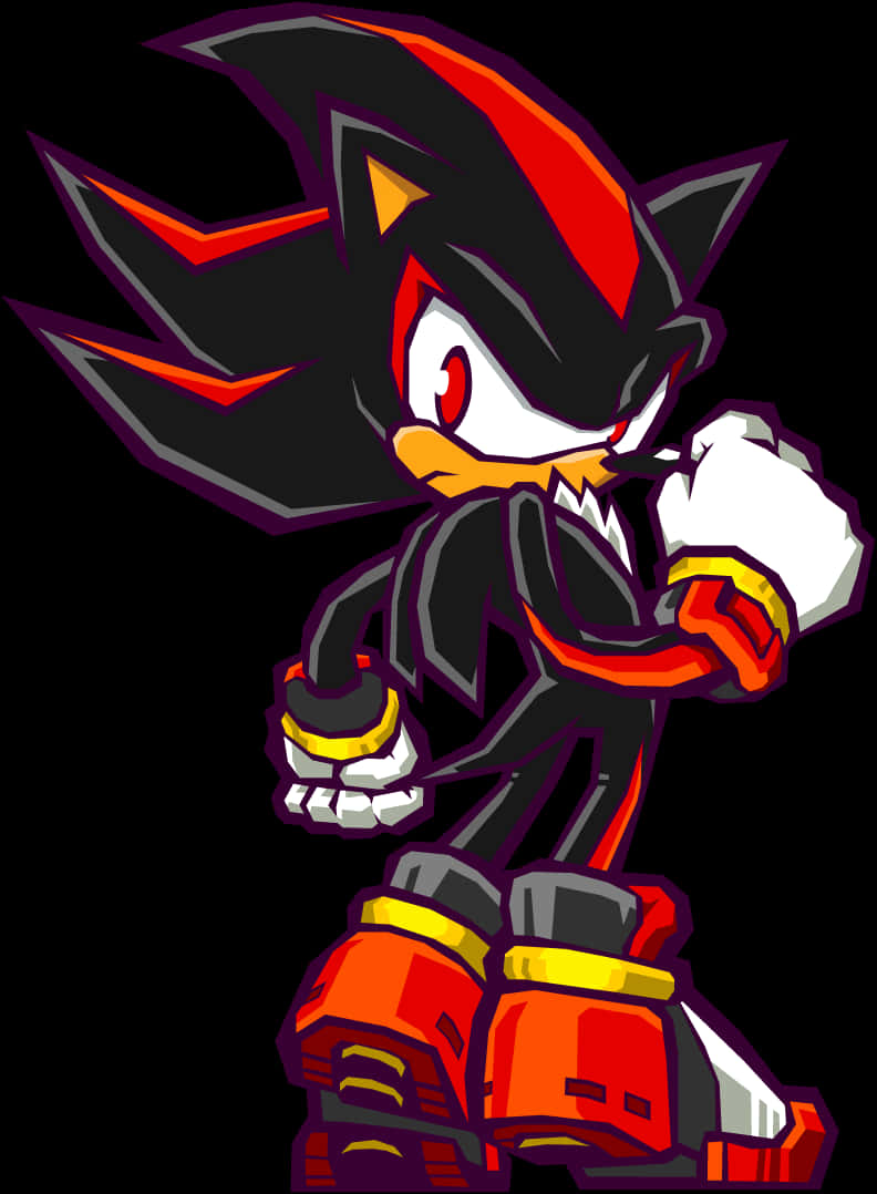 Shadow The Hedgehog Stance PNG Image