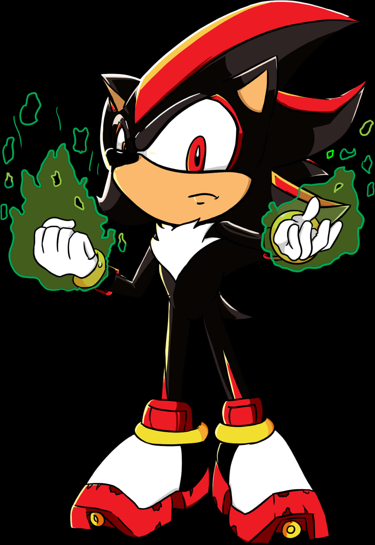 Shadow The Hedgehog Standing PNG Image