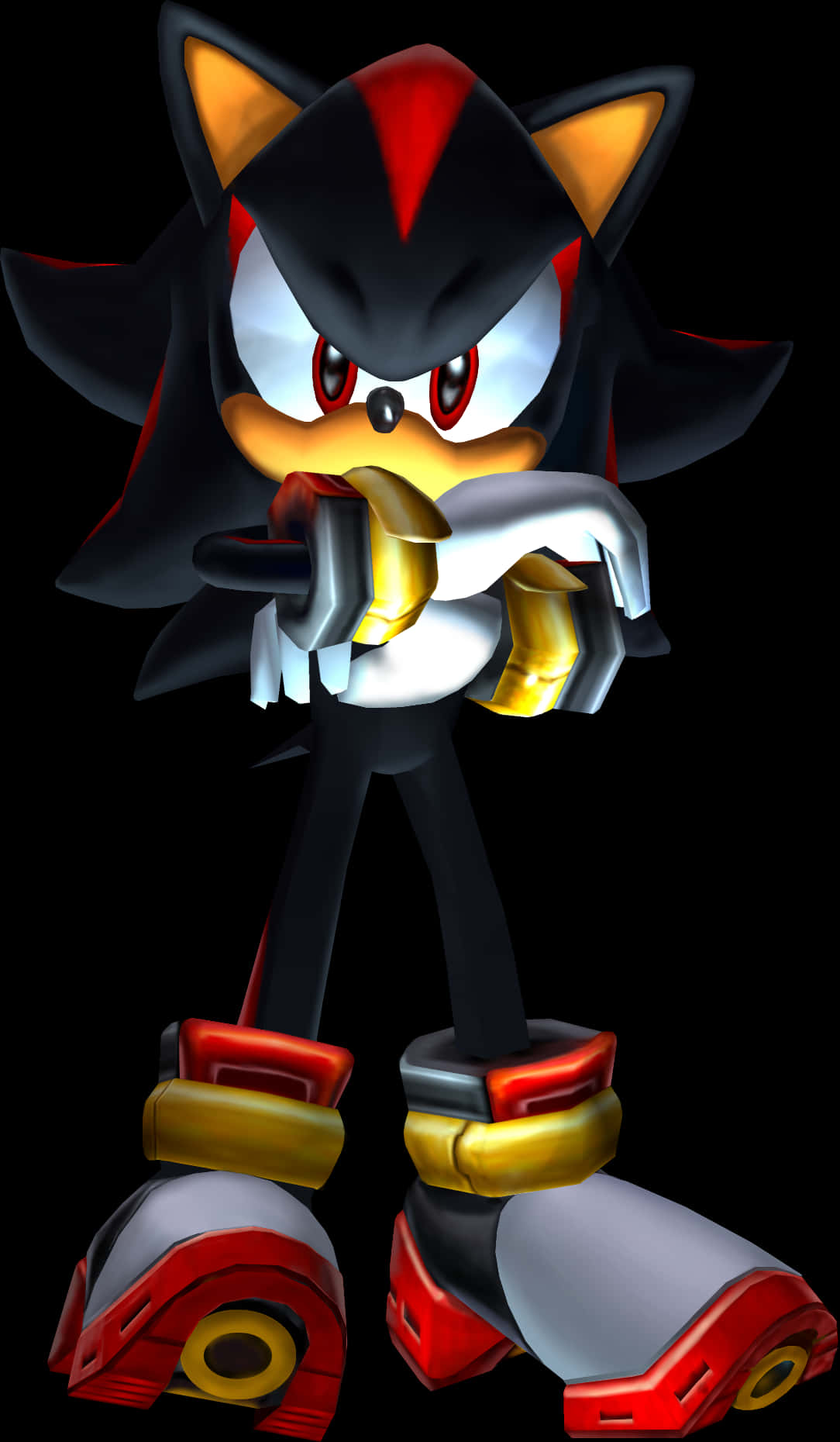 Shadow The Hedgehog Standing Pose PNG Image