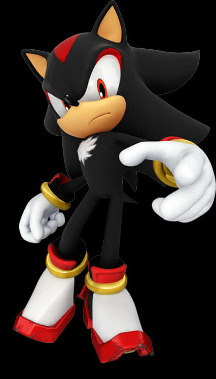 Shadow The Hedgehog Standing Pose PNG Image