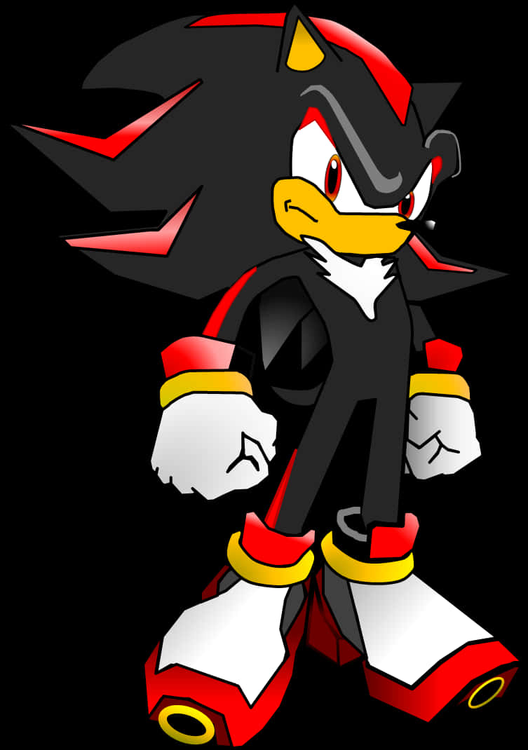 Shadow The Hedgehog Standing PNG Image