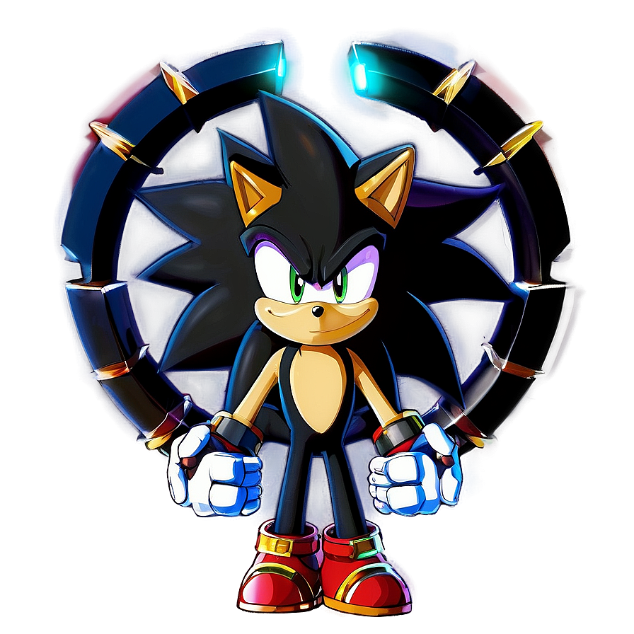 Shadow The Hedgehog With Rings Png 05232024 PNG Image