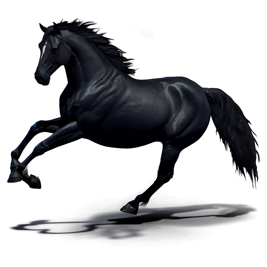 Shadowy Black Horse Figure Png Wwy17 PNG Image