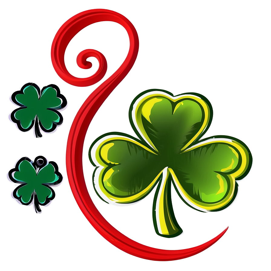 Shamrock With Scroll Png Xvy99 PNG Image