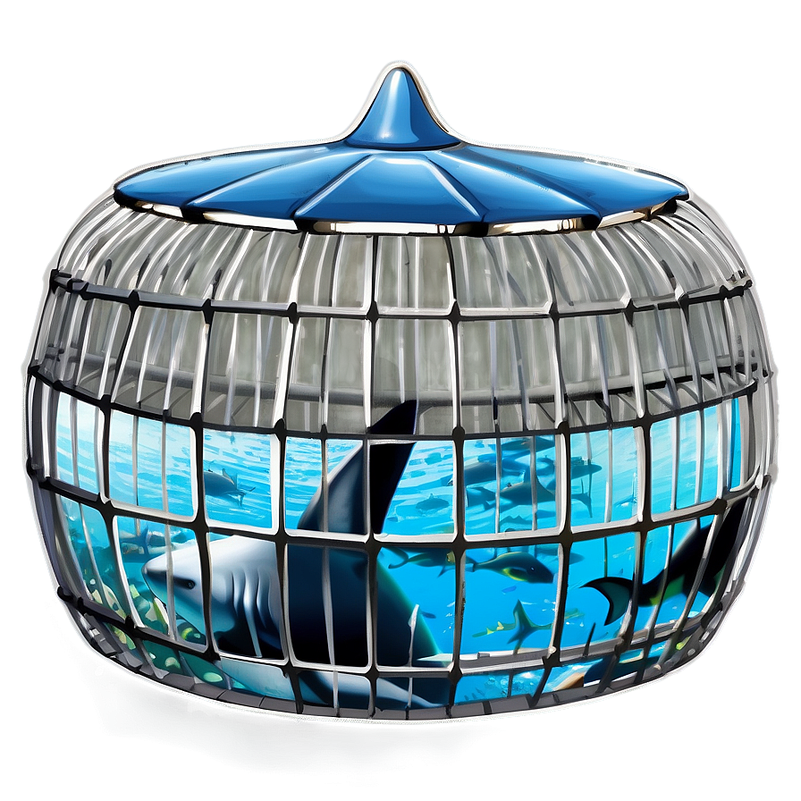 Shark Cage Diving Adventure Png Cvv PNG Image