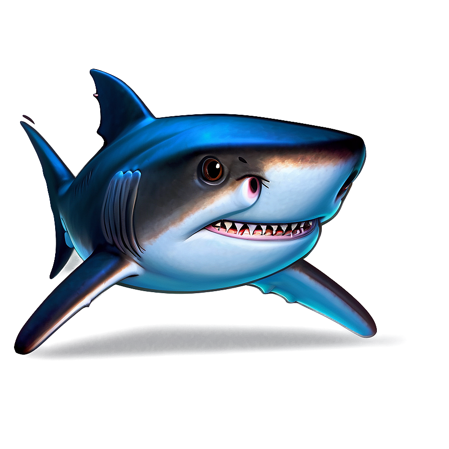 Shark Cartoon With Glasses Png 97 PNG Image