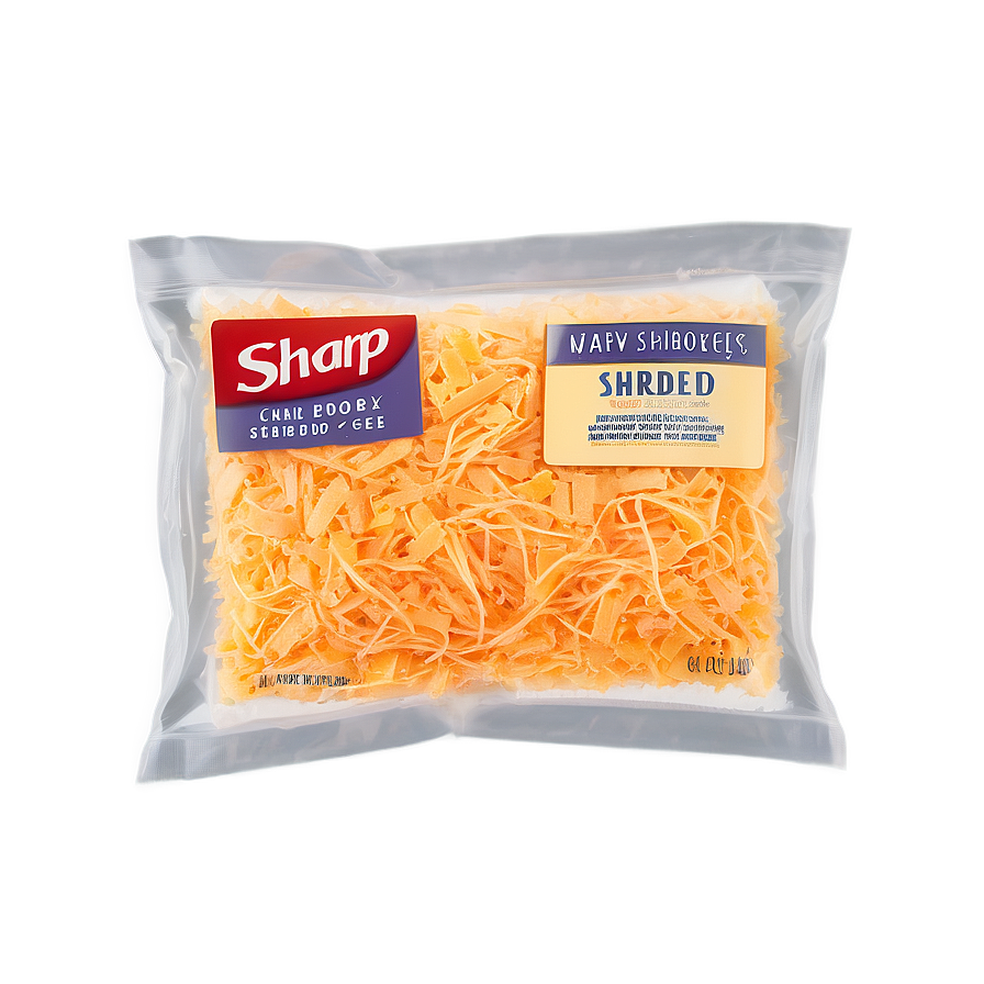 Sharp Cheddar Shredded Cheese Png Nae25 PNG Image