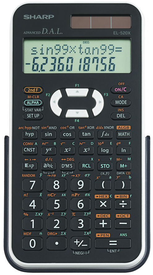 Sharp Scientific Calculator E L520 X PNG Image