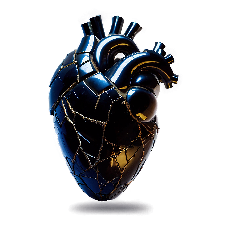 Shattered Black Heart Png 15 PNG Image