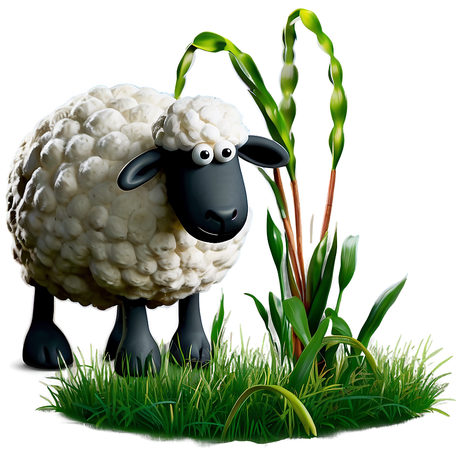 Shaun The Sheep Grazing Grass Png Umj PNG Image