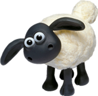 Shaunthe Sheep Cartoon Character PNG Image