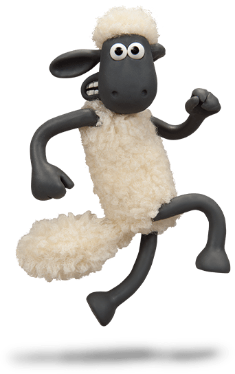 Shaunthe Sheep Running Pose PNG Image