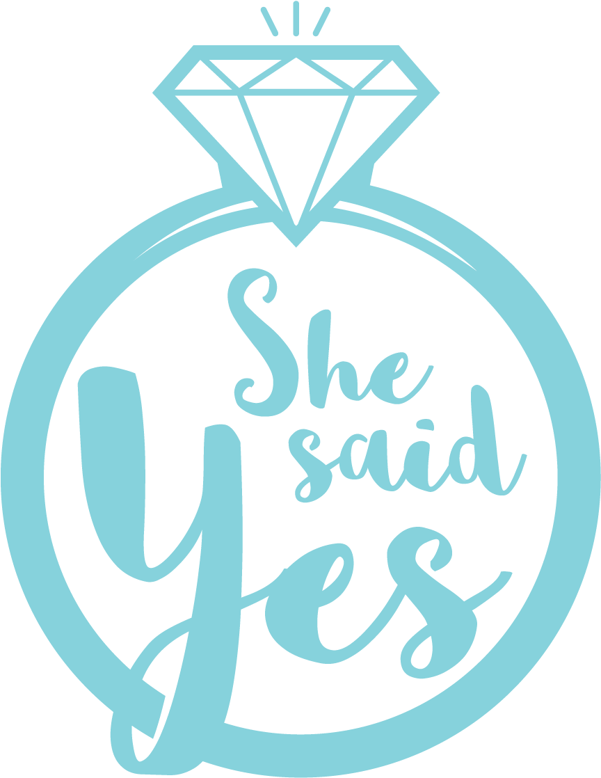 She Said Yes Engagement Ring PNG Image