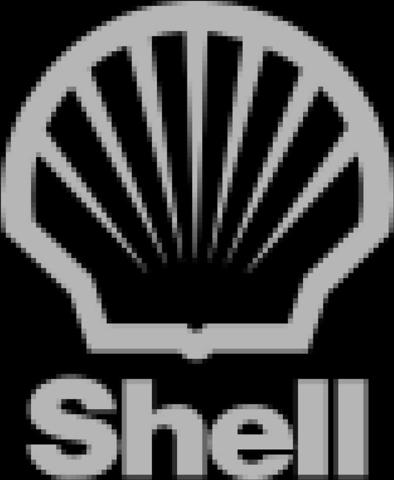 Shell Logo Blackand White PNG Image