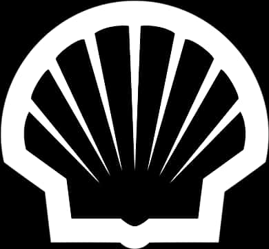 Shell Logo Blackand White PNG Image