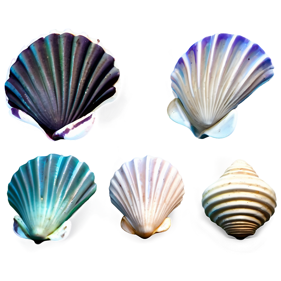 Shells With Aquatic Plants Png Wei PNG Image