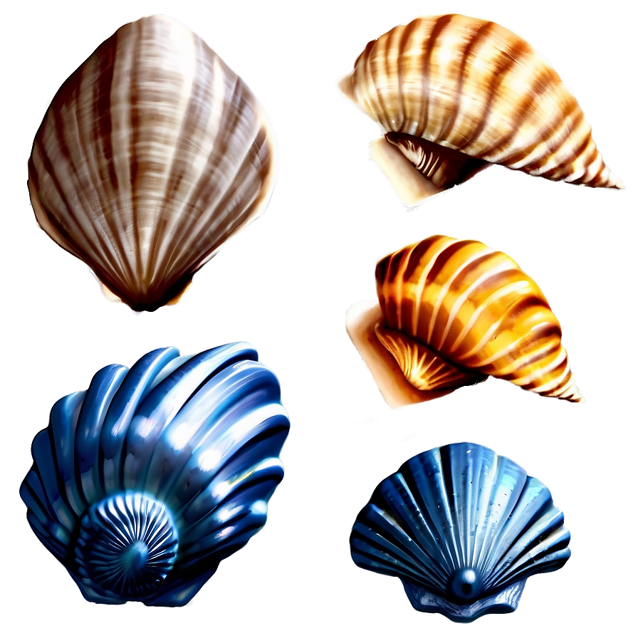 Shells With Blue Background Png 06212024 PNG Image