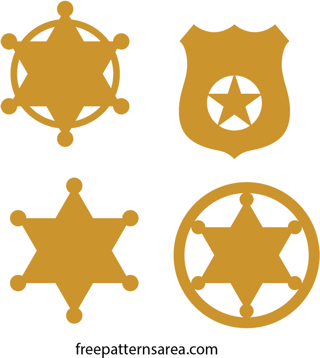 Sheriff Badges Vector Designs PNG Image