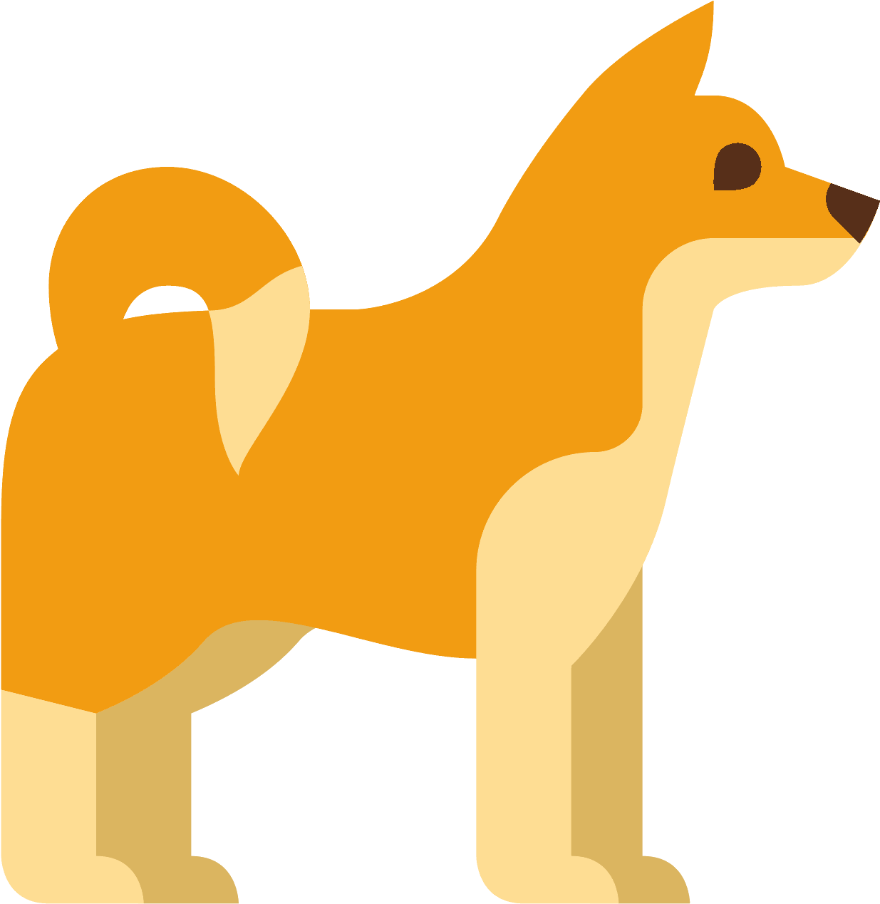 Shiba Inu Cartoon Illustration PNG Image