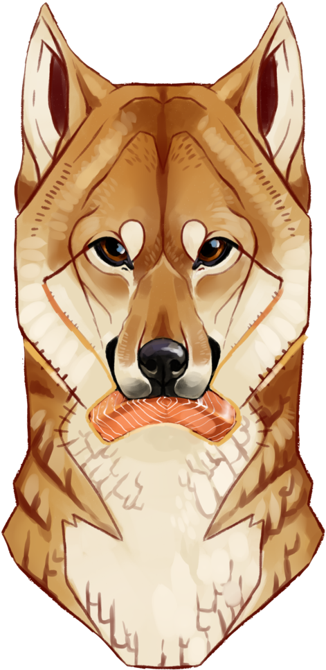 Shiba Inu Illustration PNG Image