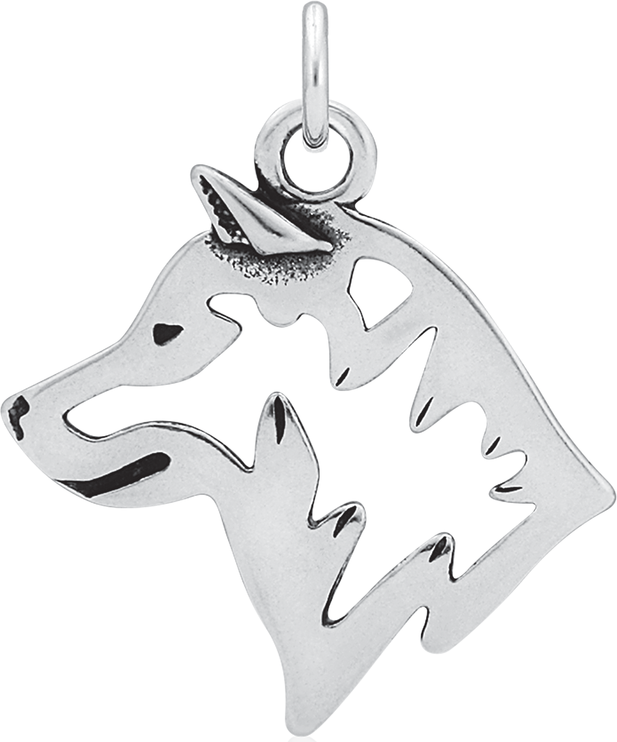 Shiba Inu Silhouette Pendant PNG Image