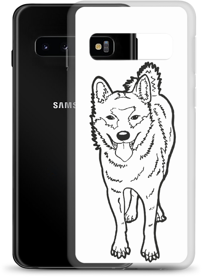 Shiba Inu Sketch Smartphone Case PNG Image