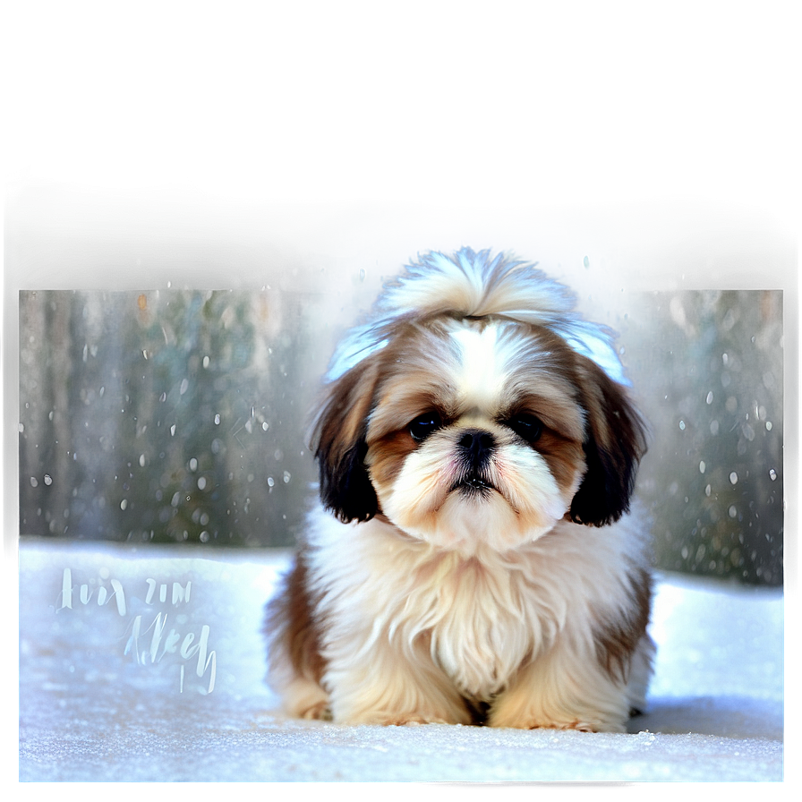 Shih Tzu In Snow Png Xlt16 PNG Image