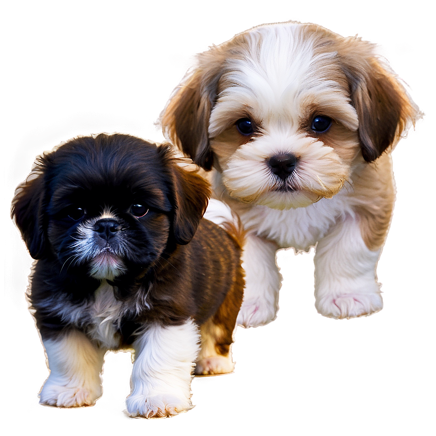 Shih Tzu With Puppies Png Yju PNG Image