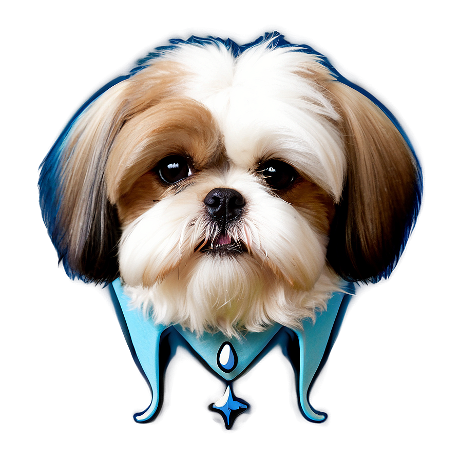 Shih Tzu With Ribbon Png Cmb34 PNG Image