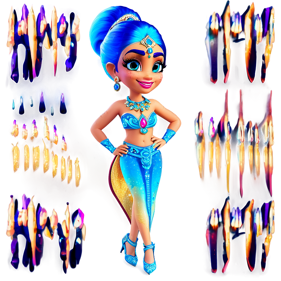 Shimmer And Shine Glittering Genie Outfits Png Ktp PNG Image