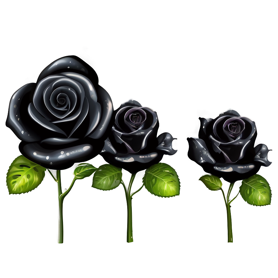 Shimmering Black Roses Png Eww PNG Image