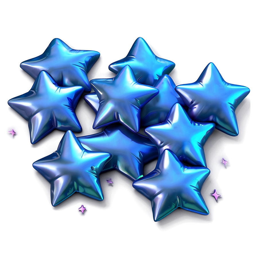 Shimmering Blue Stars Png Vlg32 PNG Image