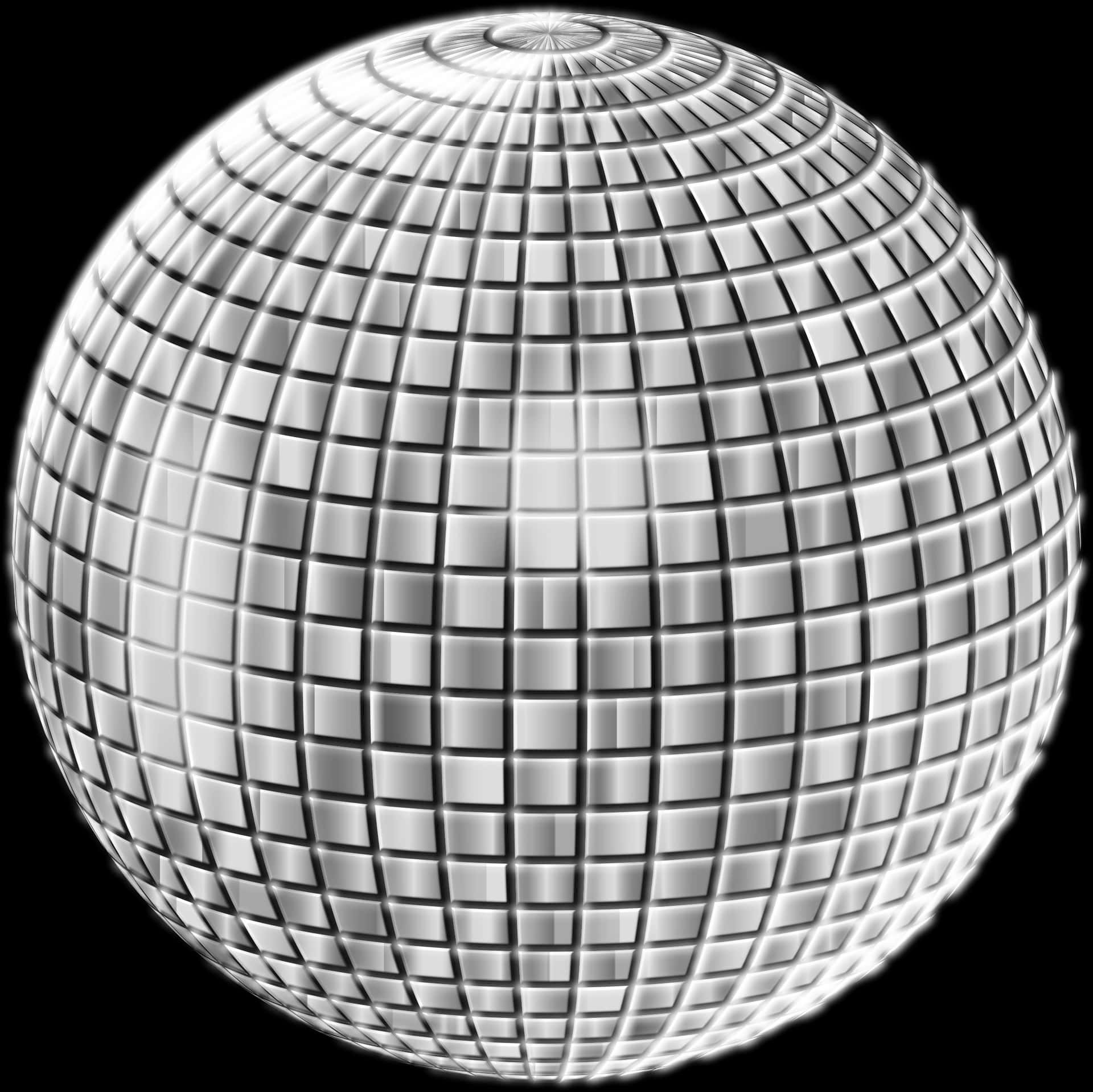 Shimmering Disco Ball Graphic PNG Image